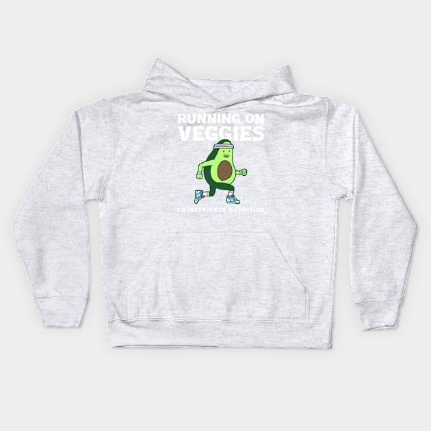 running on veggies Kids Hoodie by WOAT